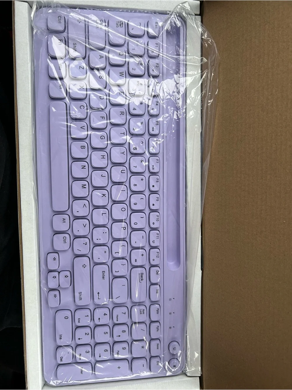 Lavender Wireless Keyboard - Slim Bluetooth Style